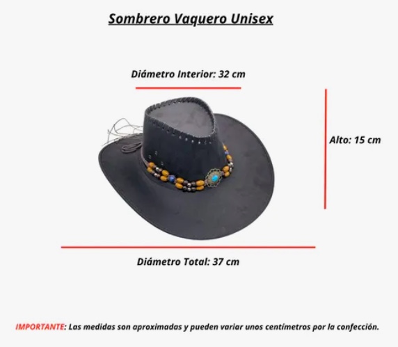 SOMBRERO VAQUERO NEGRO - 2
