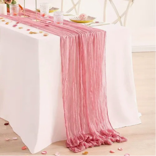 CAMINOS DE MESA GASA ELEGANTE ROSADO - 1
