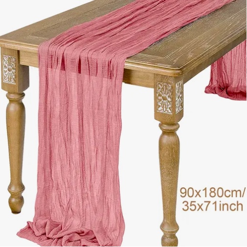 CAMINOS DE MESA GASA ELEGANTE ROSADO - 2