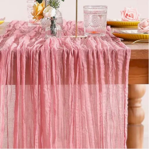 CAMINOS DE MESA GASA ELEGANTE ROSADO - 4