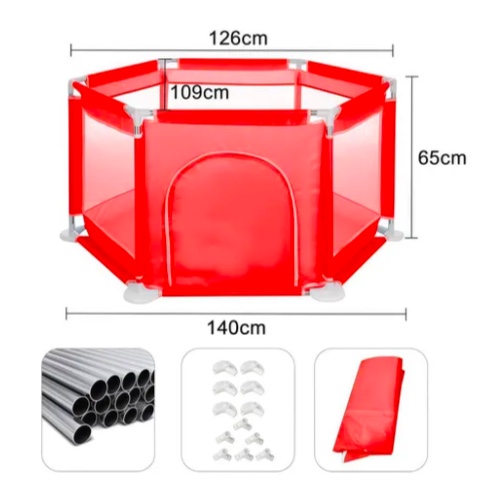 CORRAL DE SEGURIDAD HEXAGONAL PARA NIÑOS - 5
