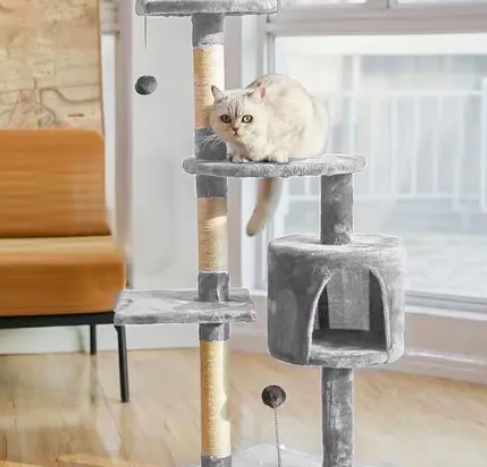 RASCADOR ARBOL PARA GATOS GRIS - 2