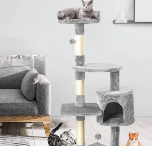 RASCADOR ARBOL PARA GATOS GRIS - 3