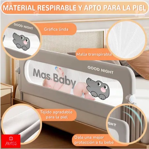 BARANDA CAMA SEGURIDAD BEBE - 2