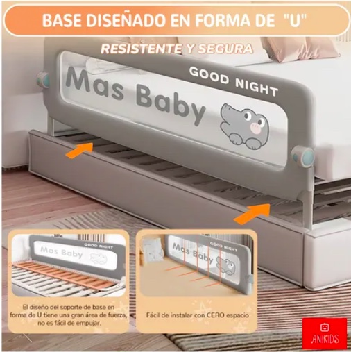 BARANDA CAMA SEGURIDAD BEBE - 4