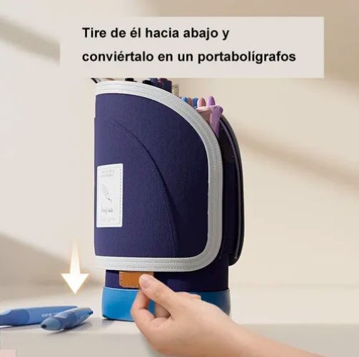 ESTUCHE DE LAPICES TELESCOPICO ORGANIZADOR GRAN CAPACIDAD MORADO - 4