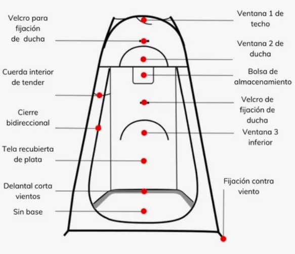 SET CARPA BAÑO CAMPING - 4