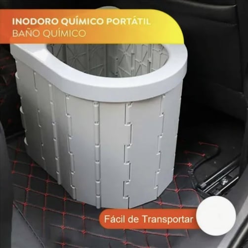 INODORO PORTATIL BAÑO PLEGABLE PARA CAMPING - 3