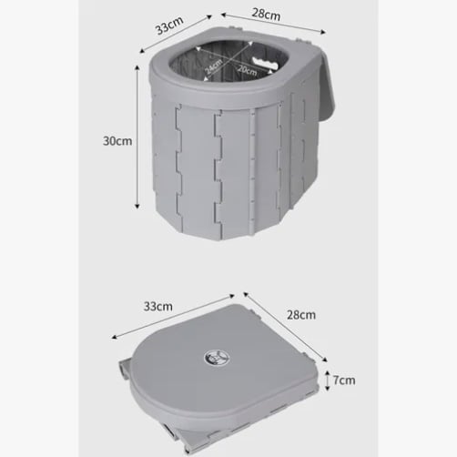 INODORO PORTATIL BAÑO PLEGABLE PARA CAMPING - 5