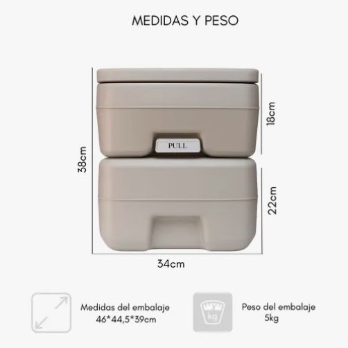BAÑO QUIMICO PORTATIL 20 LITROS - 5