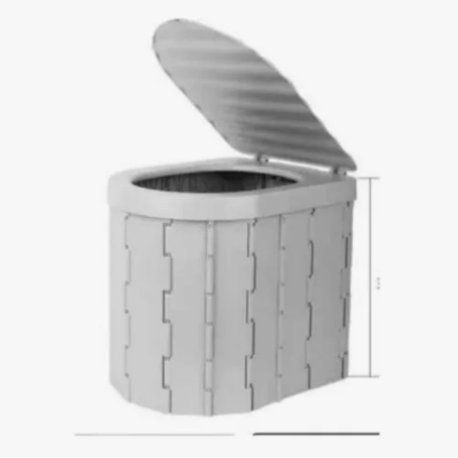 INODORO PORTATIL BAÑO PLEGABLE PARA CAMPING BLANCO - 3