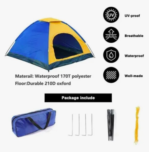 CARPA 2 PERSONAS CARPA IMPERMEABLE NARANJA - 4