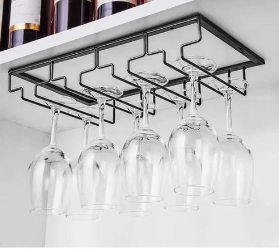 SOPORTE COLGADOR COPAS METAL CROMADO BAR - 2
