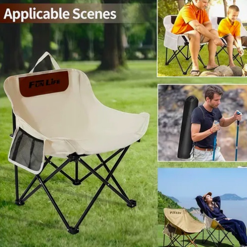 SILLA PLEGABLE PORTATI CAMPING BLANCO - 3