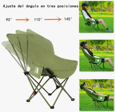 SILLA CAMPING PLEGABLE BEIGE - 3