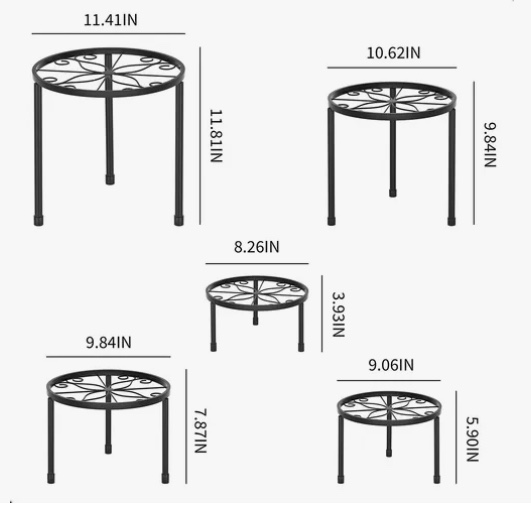 5PCS BASES PARA MACETEROS - 2