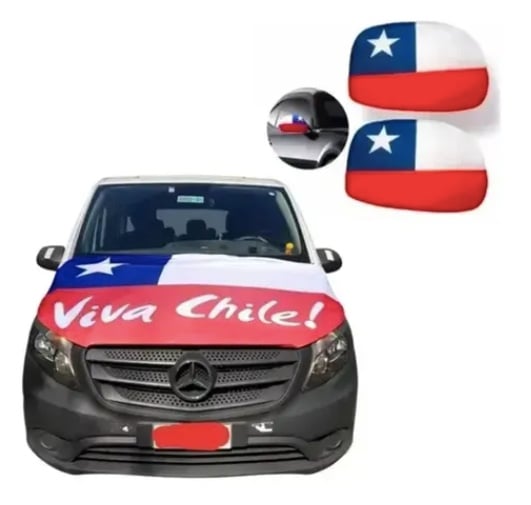BANDERA CHILENA PARA CAPOT AUTO - 1