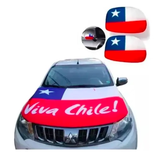 BANDERA CHILENA PARA CAPOT AUTO - 3