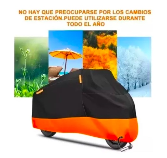 FUNDA IMPERMEABLE 100% PROTECTOR CUBRE MOTOS - 2