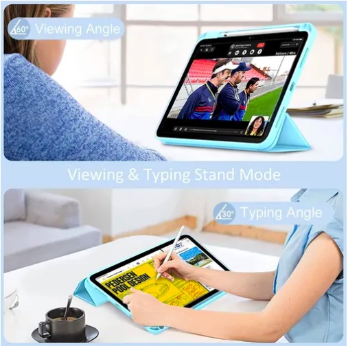 FUNDA CARCASA PARA IPAD A16 11 GEN CELESTE - 4