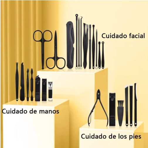 SET MANICURE KIT UÑAS DE ASEO PROFESIONAL 25 PIEZAS - 3