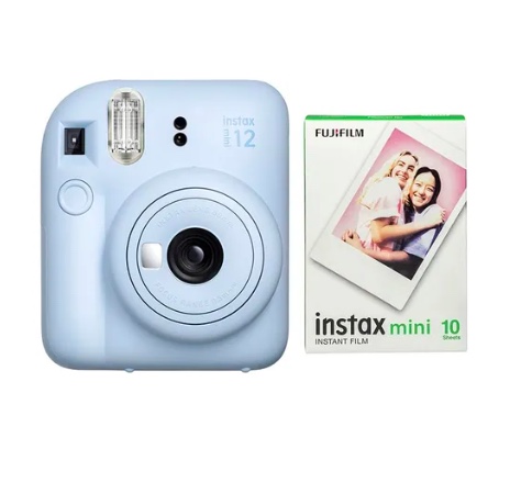 KIT MINI 12 C/PASTEL BLUE + PELICULA 10 FOTOS COLOR AZUL - 1