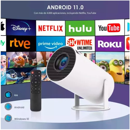 PROYECTOR PORTATIL MINI HY300PRO ULTRA HD 4K WIFI BLUETOOTH - 2