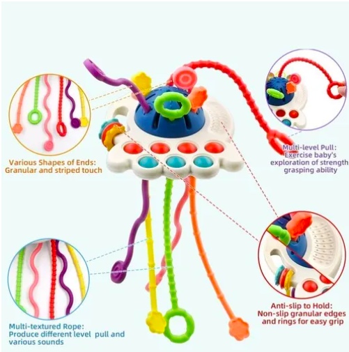 JUGUETES SENSORIALES PARA BEBE S 4 EN 1 MULTIUSO - 2