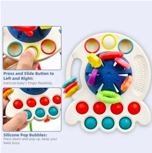 JUGUETES SENSORIALES PARA BEBE S 4 EN 1 MULTIUSO - 3