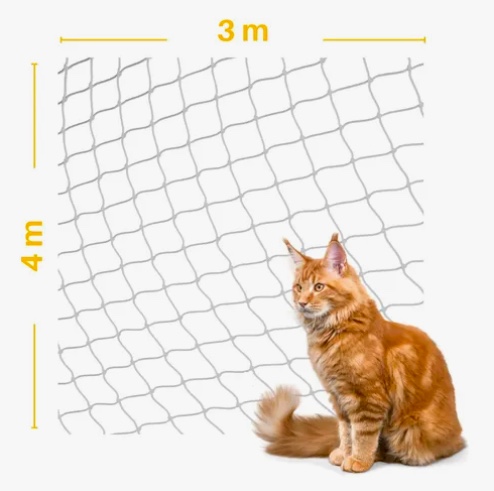 MALLA DE SEGURIDAD PARA GATOS 4X3 M - 4