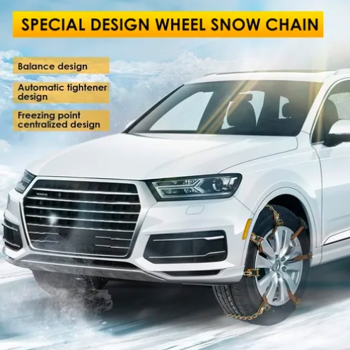 KIT CADENA NIEVE 10U AUTO CAMIONETA AJUSTABLE ACERO - 2