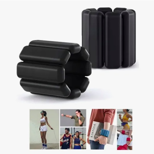 PULSERA DE PESAS SILICONA NEGRAS - 1