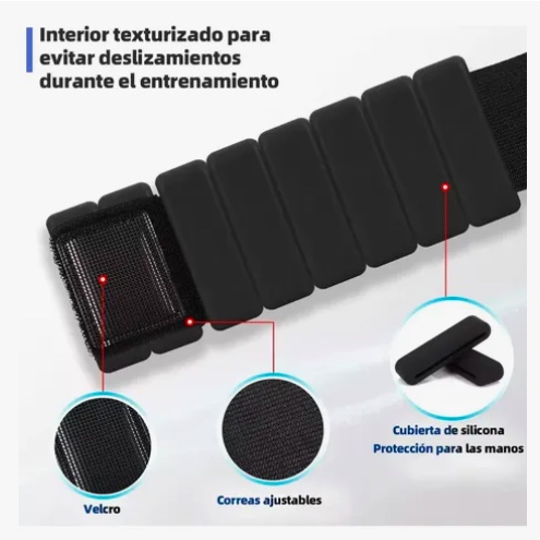 PULSERA DE PESAS SILICONA NEGRAS - 2