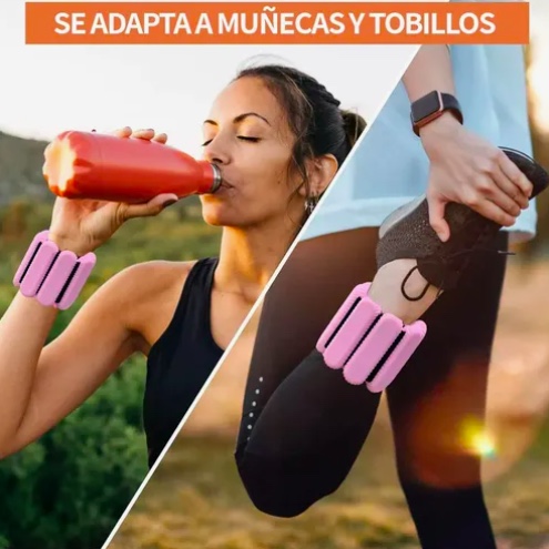 KIT 2 BRAZALETES PESAS PARA TOBILLOS Y MUÑECAS - 5