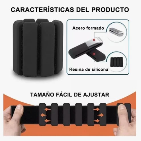 MUÑEQUERAS PULSERA SILICON CON PESO - 5