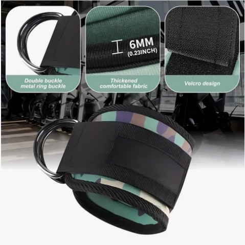 PAR TOBILLERAS POLEA PARA GIMNASIO VERDE - 2