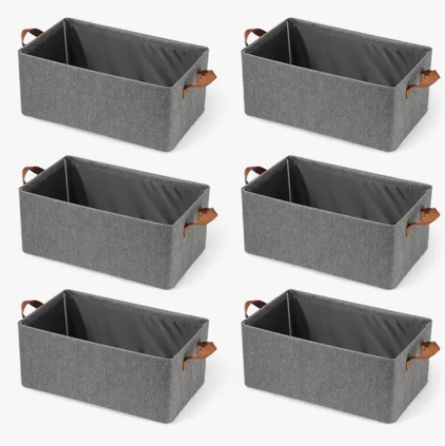 6 X CAJAS ORGANIZADOR ROPA BOLSA PLEGABLE ASA - 1