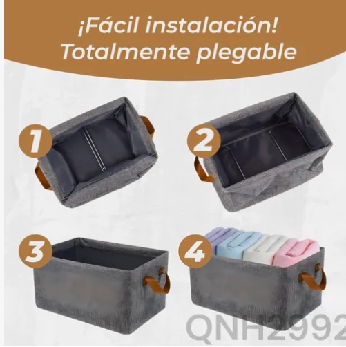 6 X CAJAS ORGANIZADOR ROPA BOLSA PLEGABLE ASA - 5