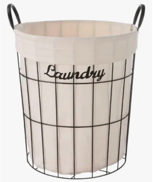CANASTO ORGANIZADOR LAUNDRY CON REJILLAS DE ALUMINIO - 1