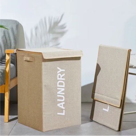 CAJA ORGANIZADORA CANASTO ROPA SUCIA PLEGABLE - 2