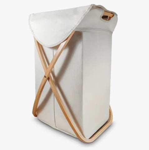 CANASTO ROPA SUCIA PLEGABLE DE BAMBU - 1