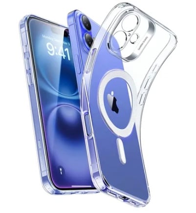 RIQUI CARCASA PARA IPHONE 16 TRANSPARENTE