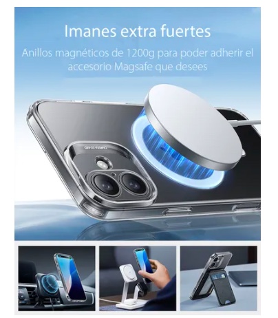 CARCASA PARA IPHONE 16 TRANSPARENTE - 3