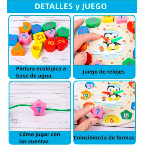 PACK 10 JUGUETES DIDACTICOS DE MADERA - 3