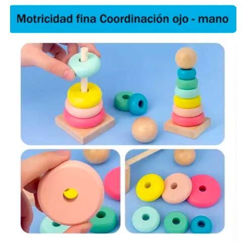 PACK 10 JUGUETES DIDACTICOS DE MADERA - 6