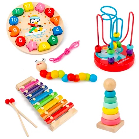 5PCS JUEGO DIDACTICO SENSORIAL - 1
