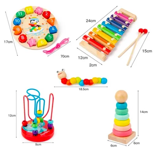 5PCS JUEGO DIDACTICO SENSORIAL - 2