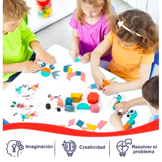 ROMPECABEZA TANGRAM MONTESSORI JUGUETE DIDACTICO - 5