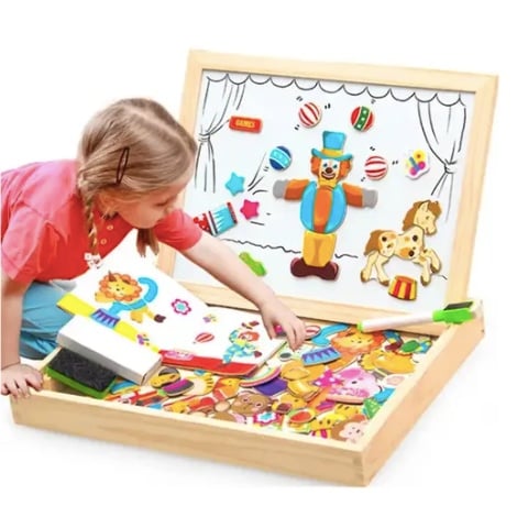 CIRCO ROMPECABEZAS MAGNE TICO MONTESSORI DE MADERA - 1