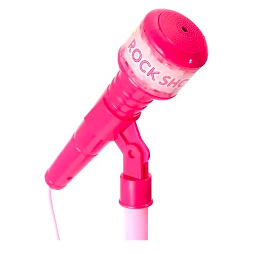 SET GUITARRA MICROFONO PEDESTAL JUGUETE MP3 LUCES - 3